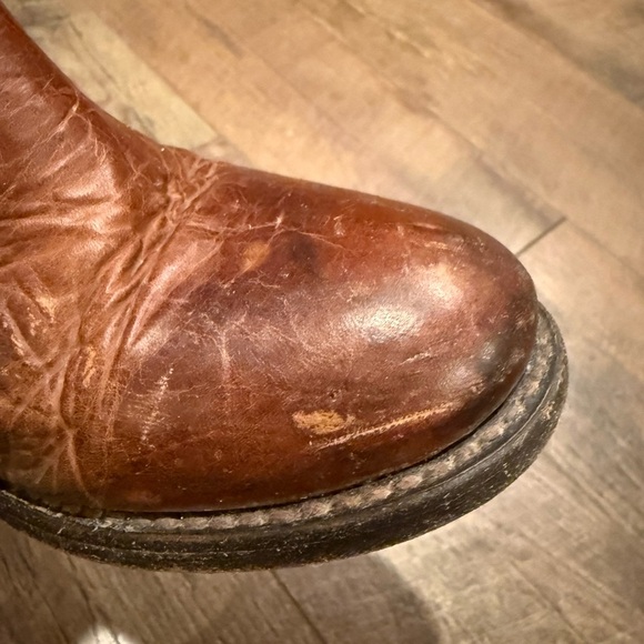 Freebird by Steven Casey Real Brown Leather Ankle Boots with ties size 8 - Picture 6 of 7